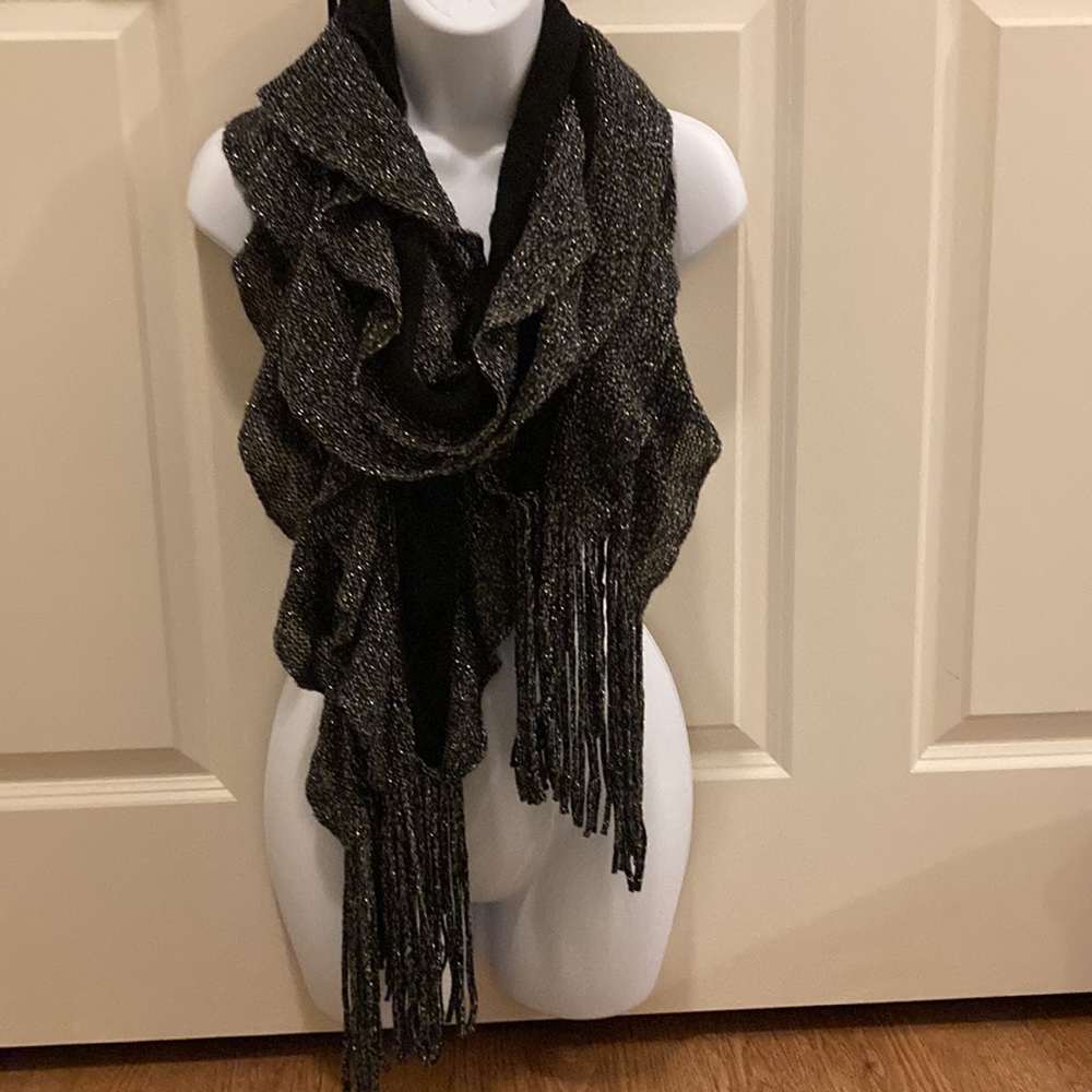 Black silver scarf